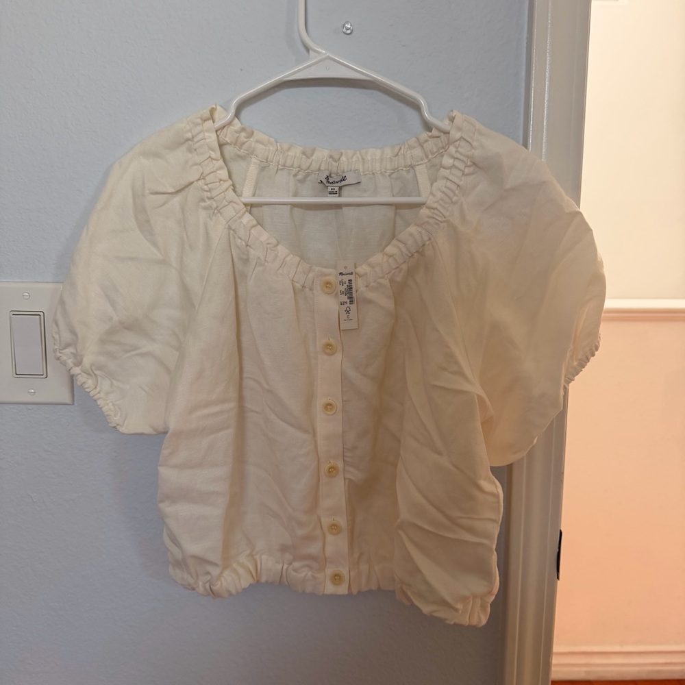 Madewell Ivory Button-Up Top